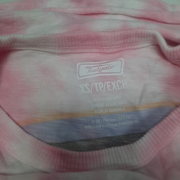 American Eagle Pink Floyd Tie Dye Crop Tee Shirt 1987 World Tour Size XS Women's - Picture 5 of 7